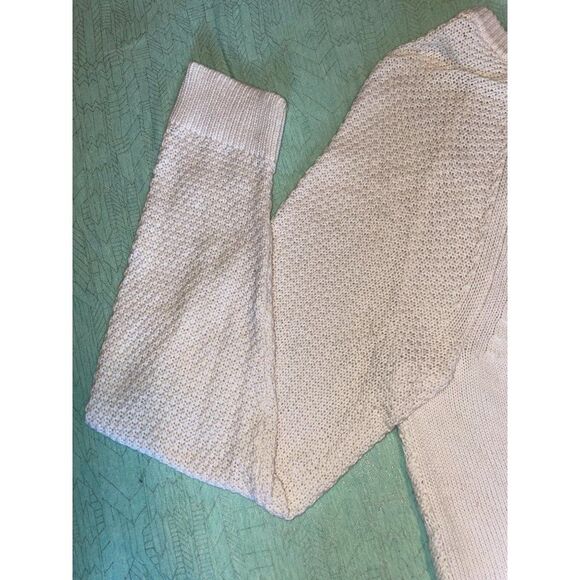 Sonoma Womens cream Lattice Knit Soft Long Sleeve Warm Winter Sweater XL - Picture 11 of 12